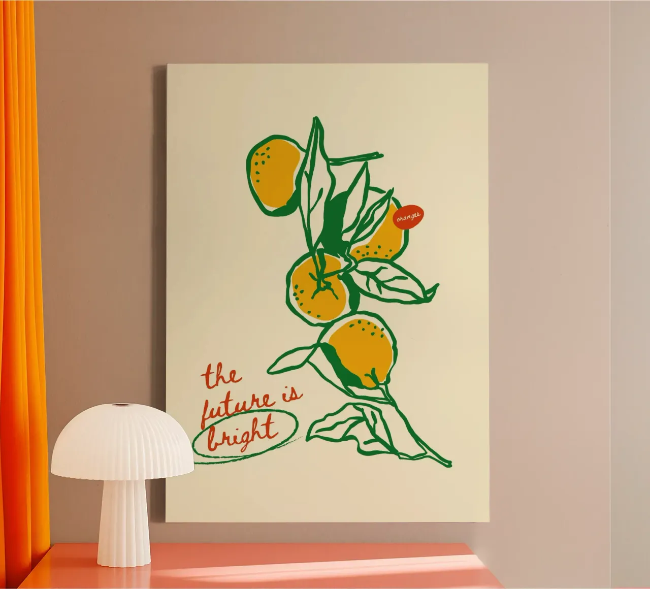 Boho Food 15 Bright Future tela con Cornice a cassetta da Boho Print Collection