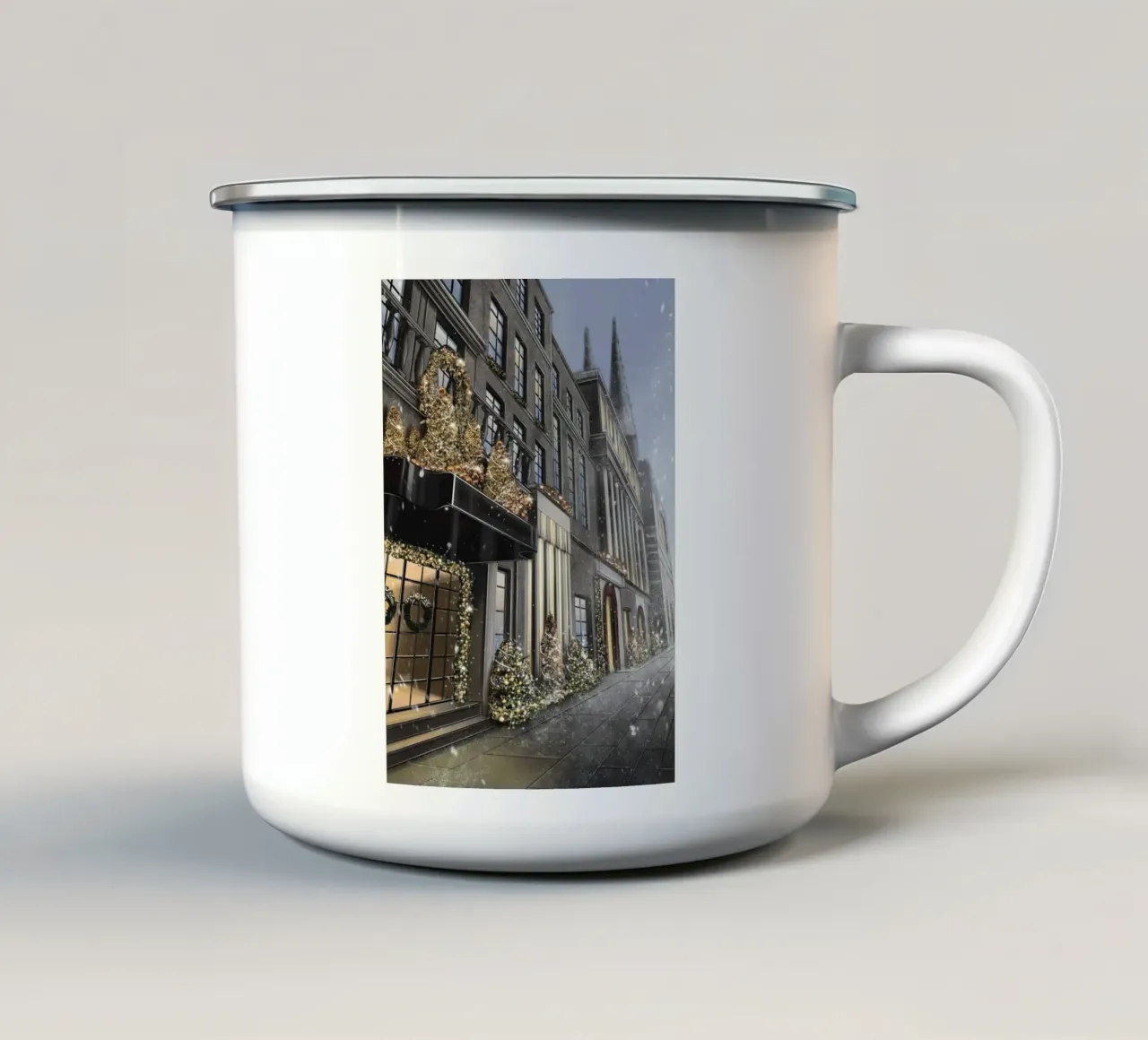 strada vecchia tazza in smalto da sketch_visual_studio