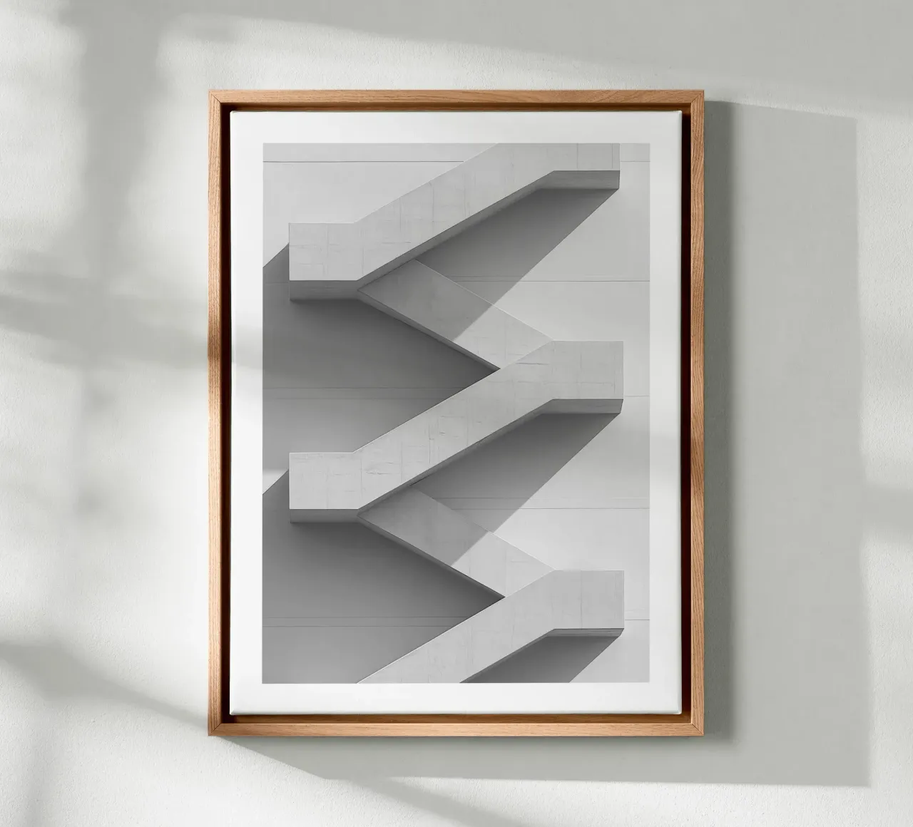 Scala a zig-zag tela da Monochrome