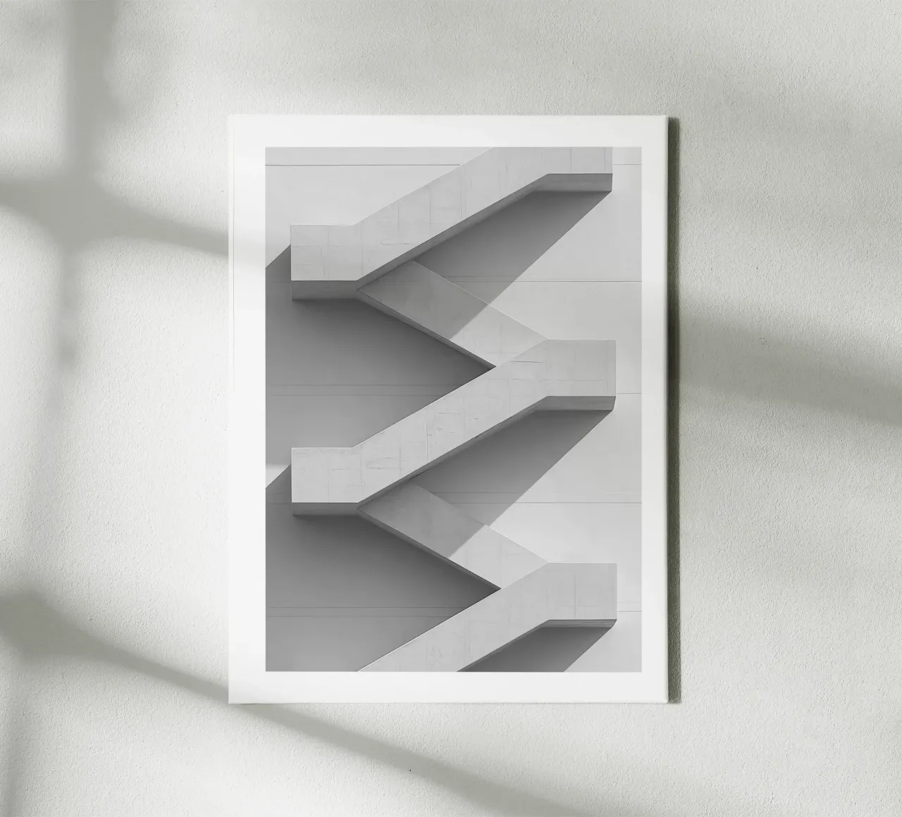 Scala a zig-zag tela da Monochrome