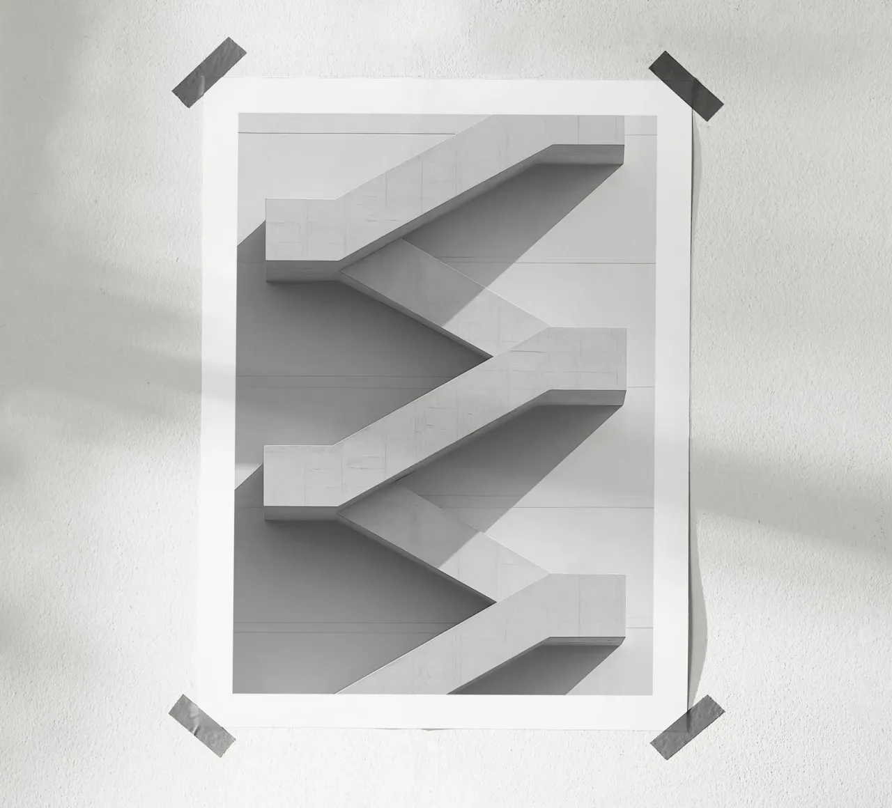 Scala a zig-zag carta hahnemühle da Monochrome