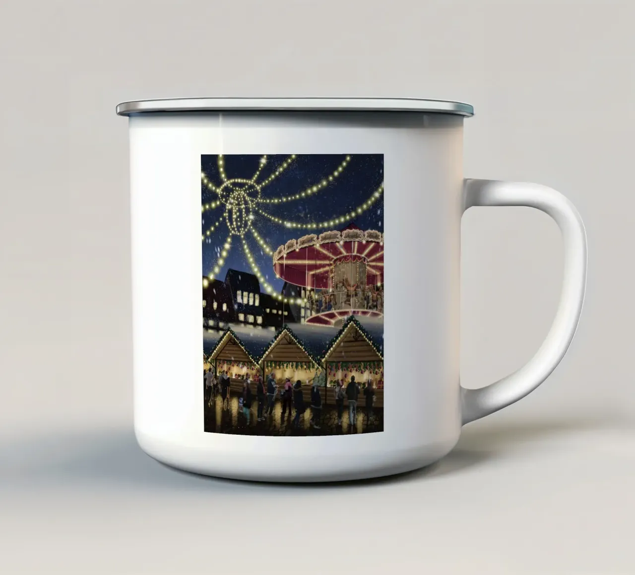 mercato di Natale tazza in smalto da sketch_visual_studio