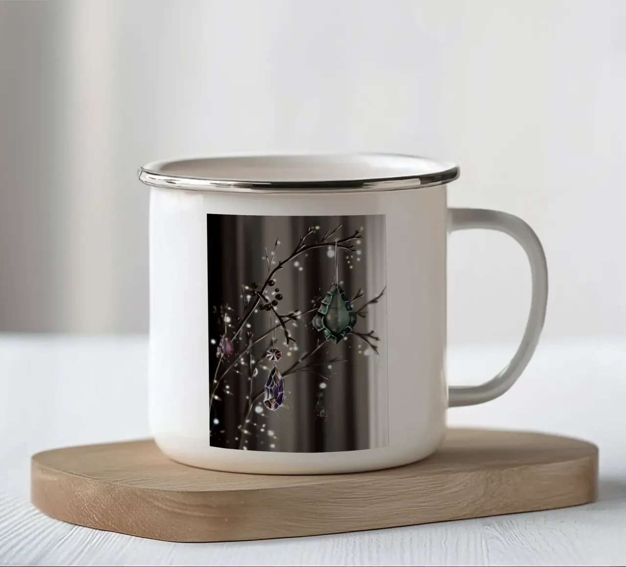 Cristalli di Natale tazza in smalto da sketch_visual_studio