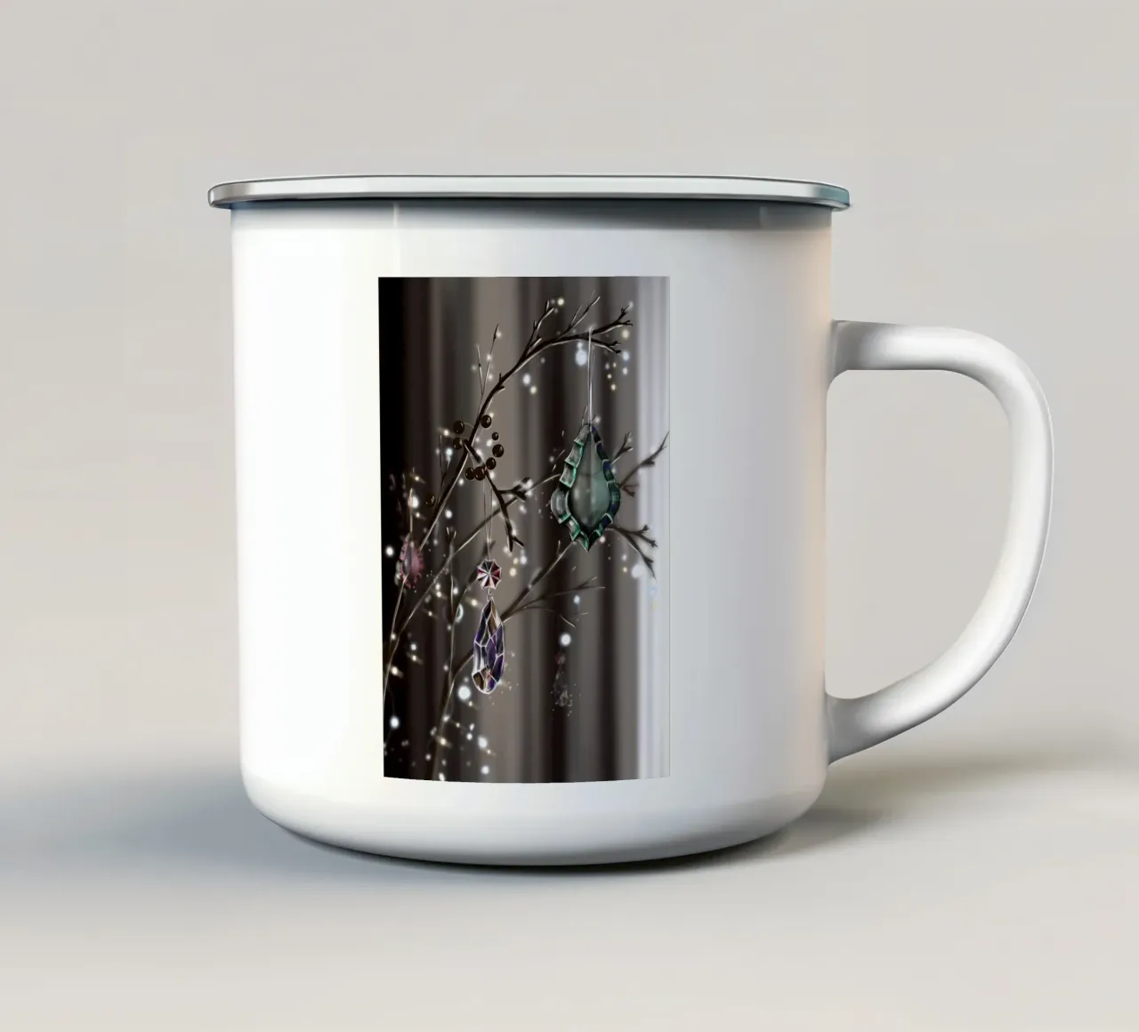 Cristalli di Natale tazza in smalto da sketch_visual_studio