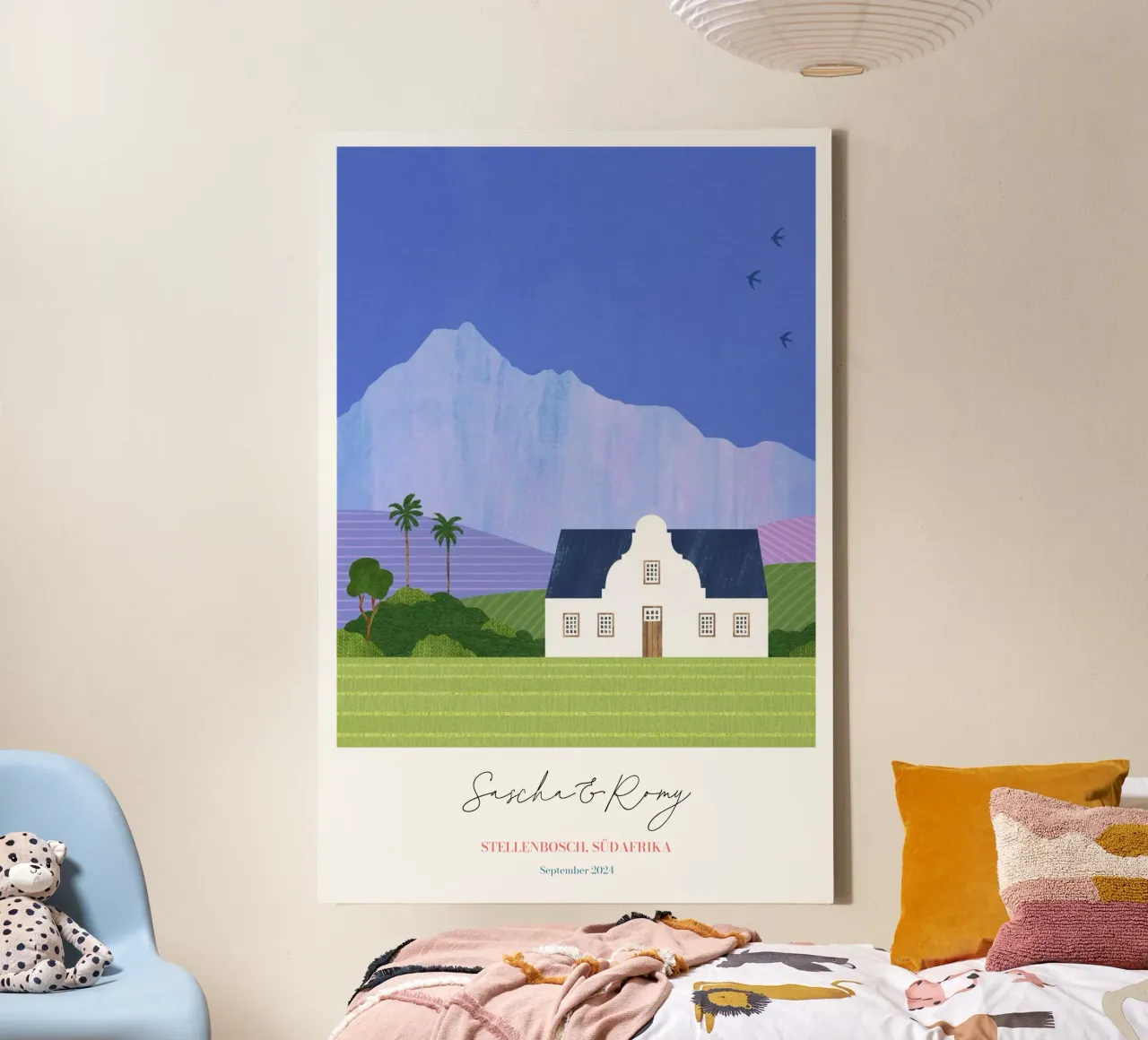 Stampa personalizzata sulla luna di miele a Stellenbosch tela con Cornice a cassetta da Henry Rivers