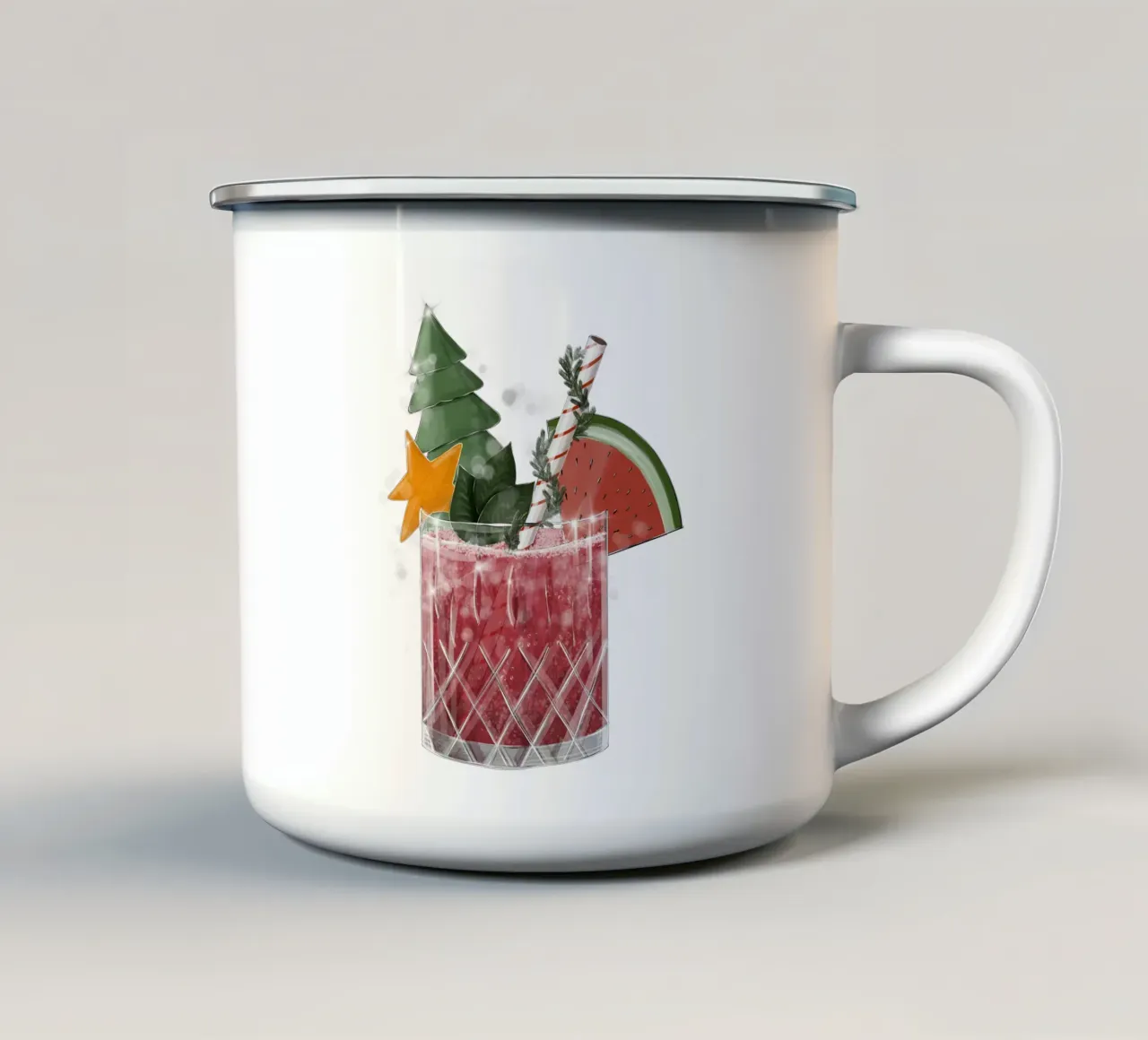 cocktail tropicale tazza in smalto da sketch_visual_studio