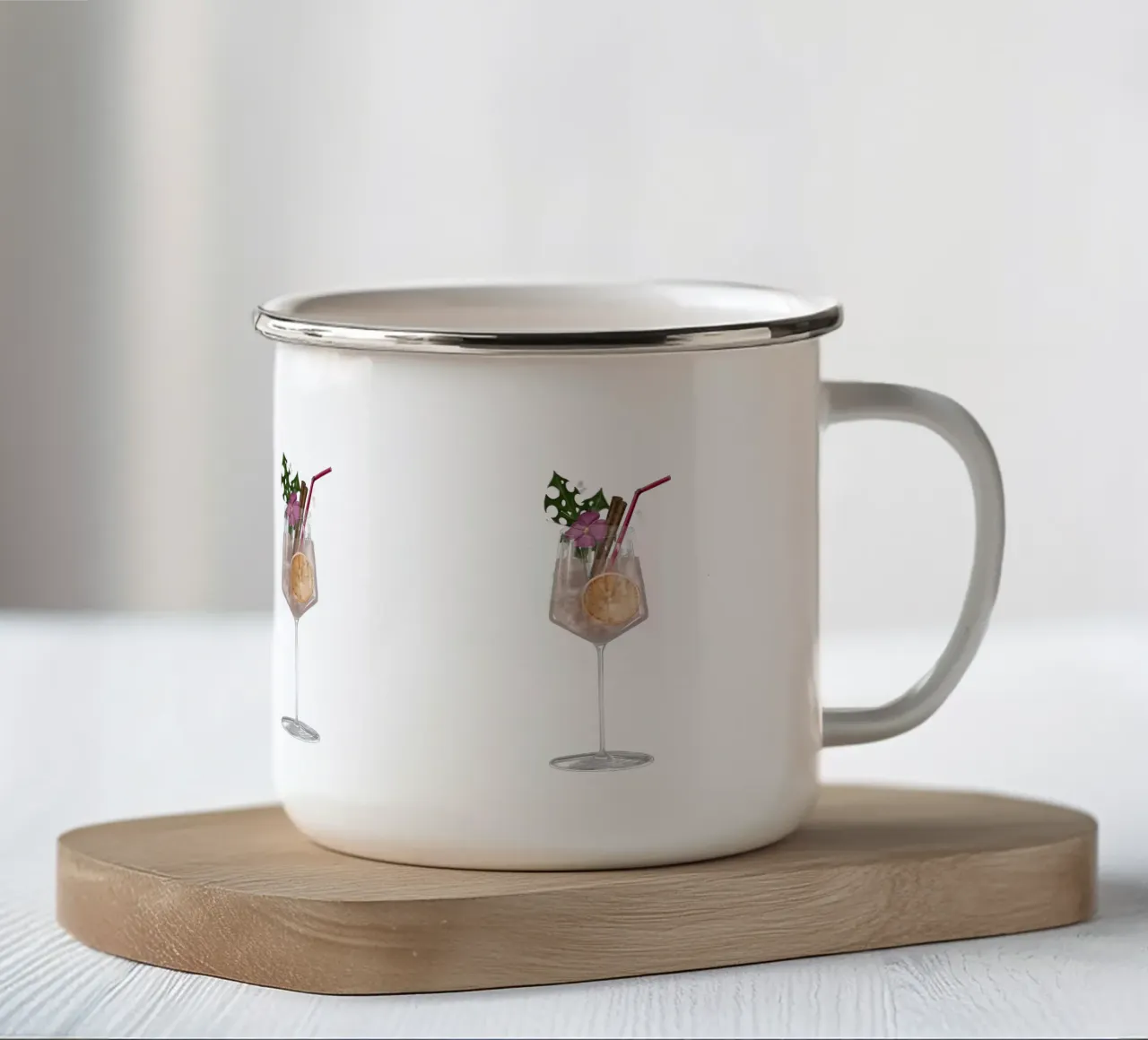 cocktail tropicale tazza in smalto da sketch_visual_studio