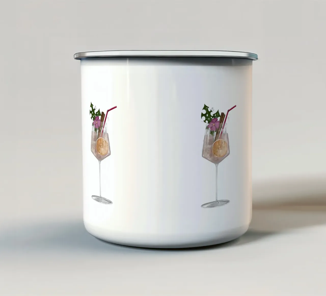 cocktail tropicale tazza in smalto da sketch_visual_studio