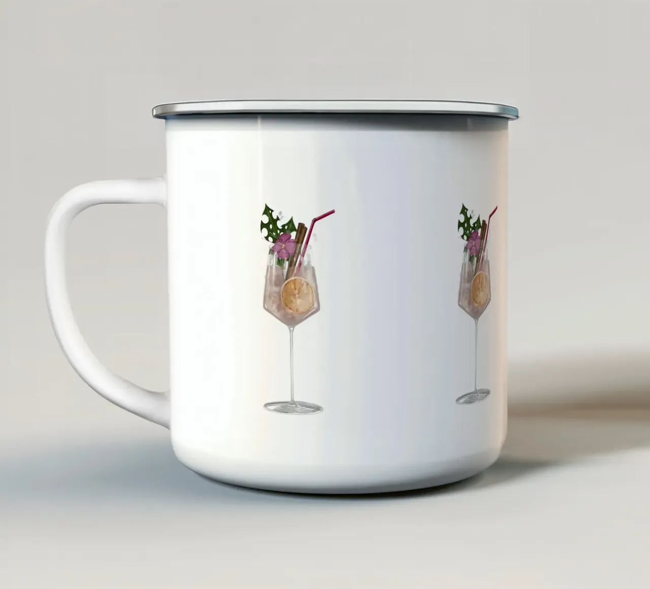 cocktail tropicale tazza in smalto da sketch_visual_studio