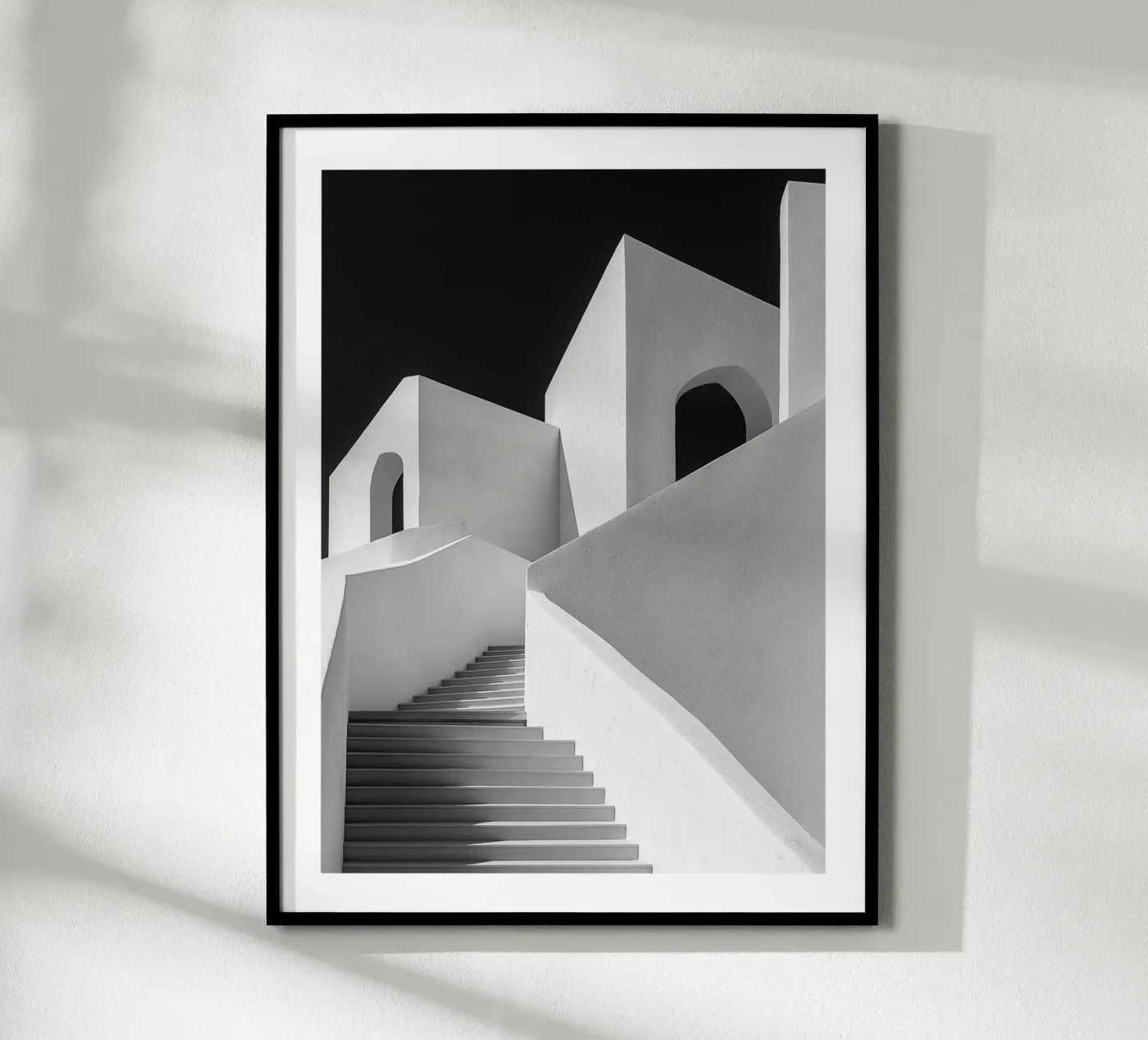 Witte trap poster van Monochrome
