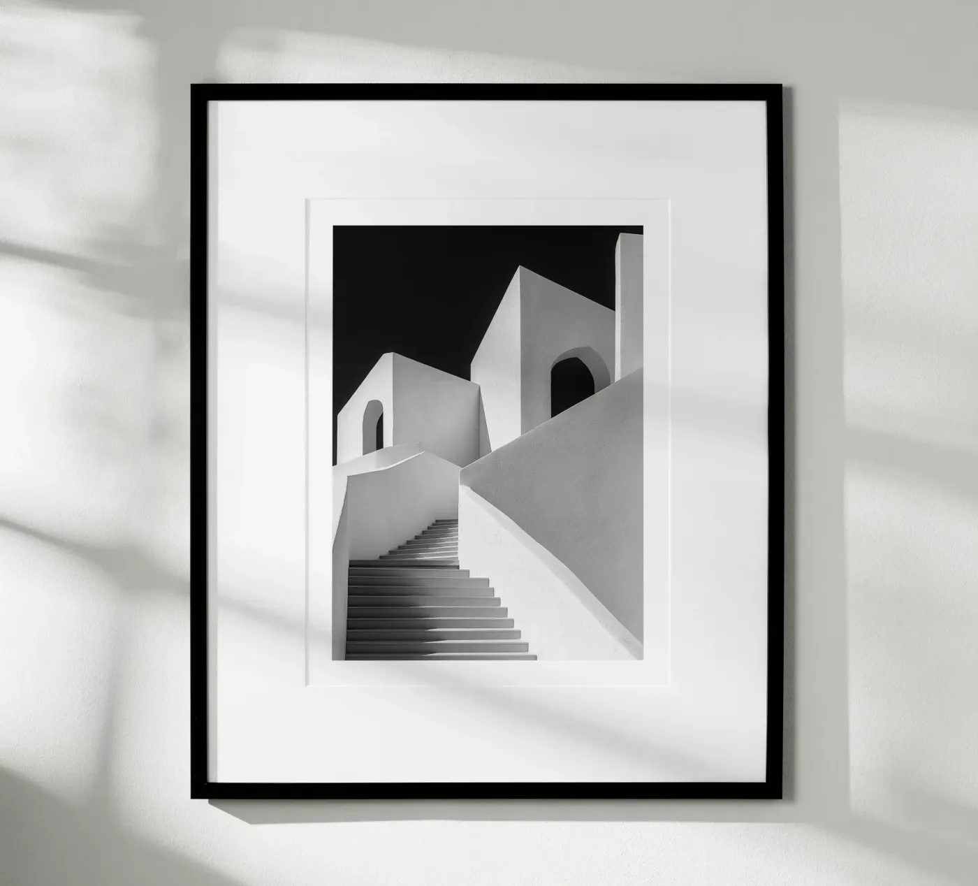 Witte trap poster van Monochrome