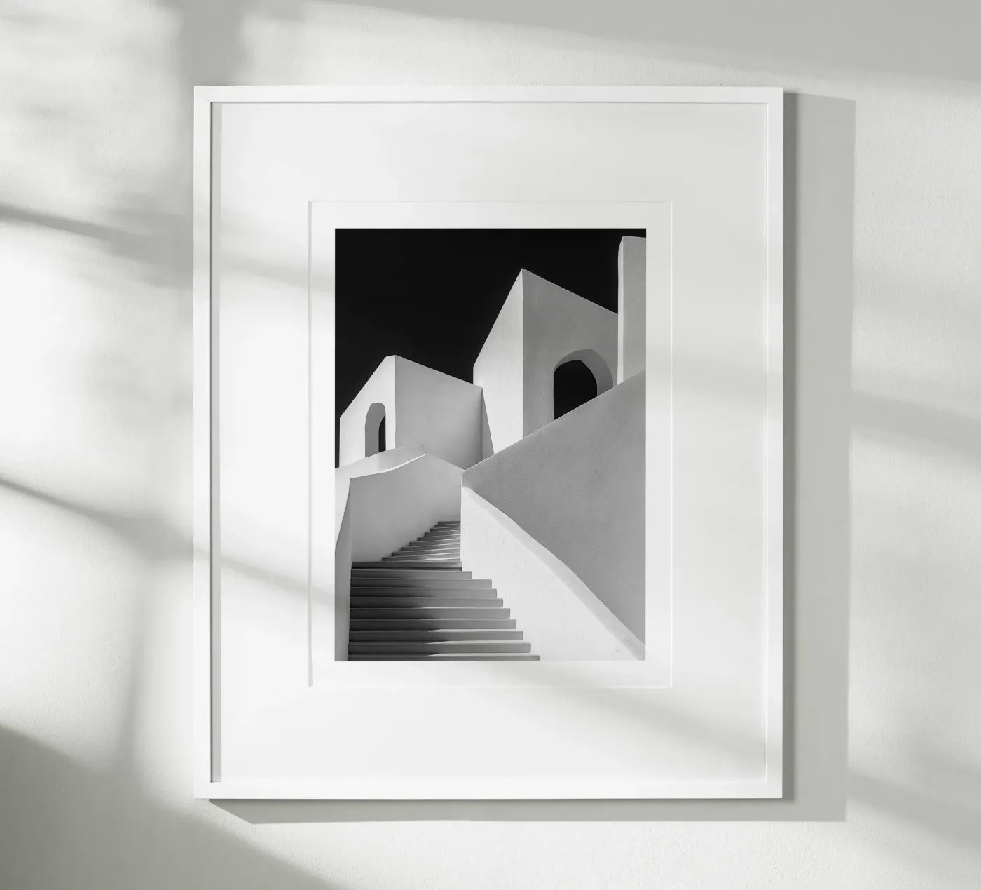 Witte trap poster van Monochrome