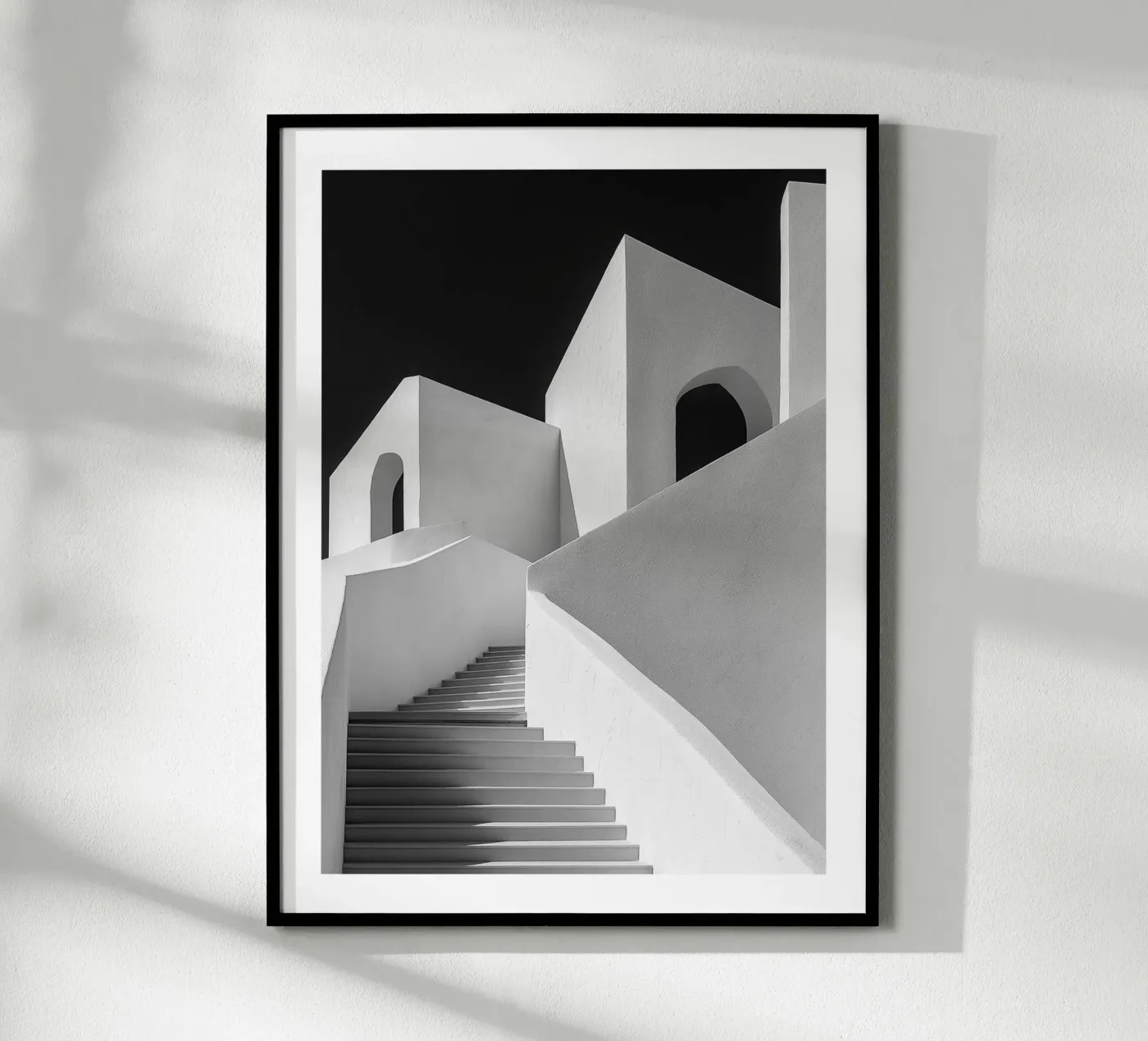 Witte trap poster van Monochrome