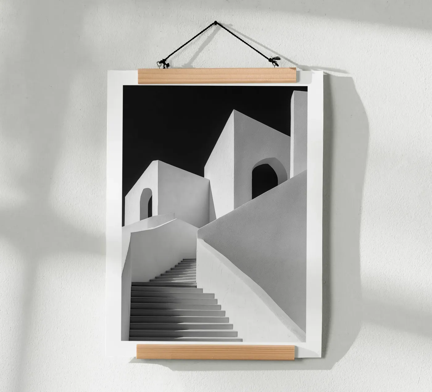 Witte trap poster van Monochrome