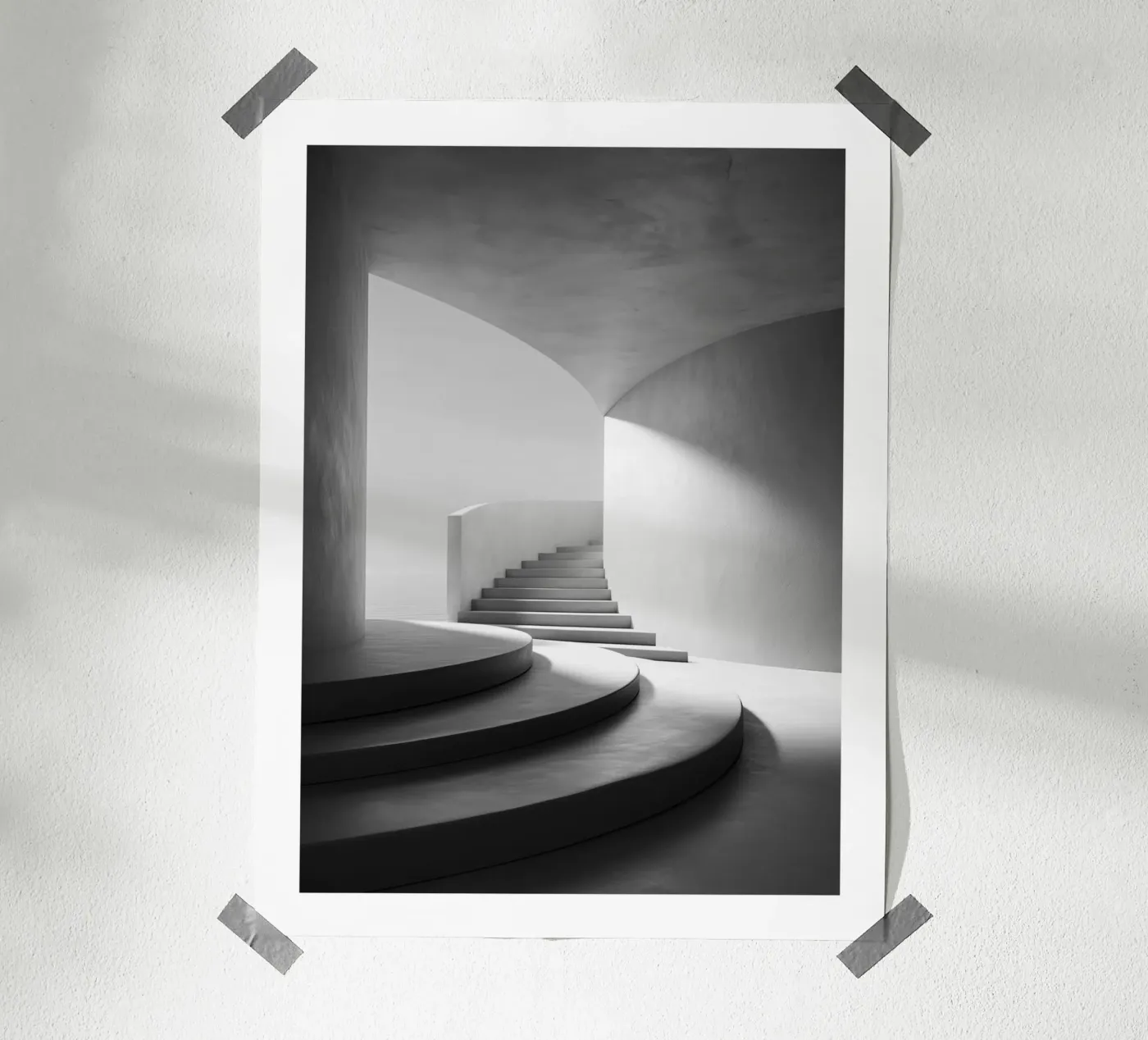 Curved steps poster by Monochrome