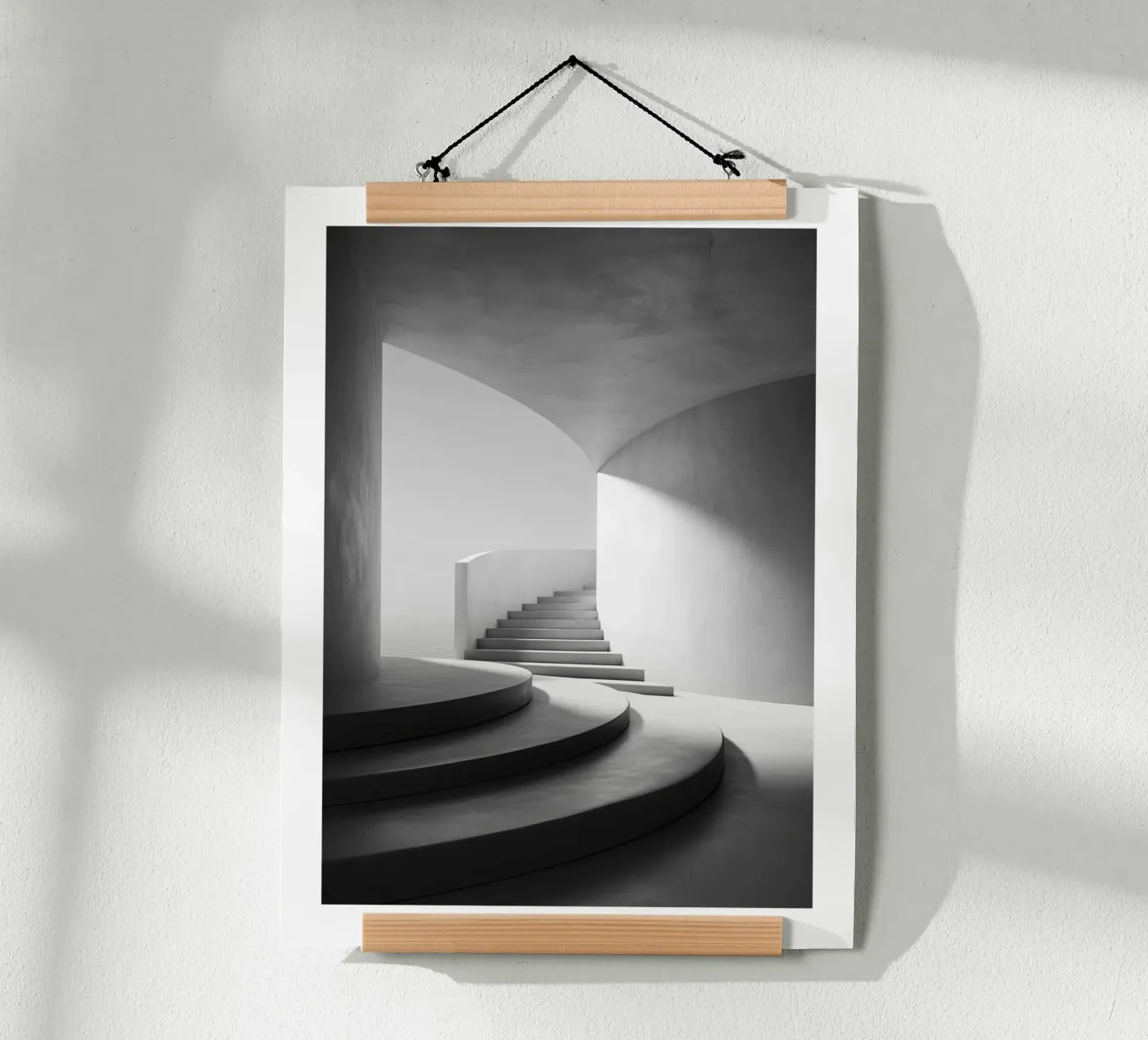 Curved steps poster by Monochrome