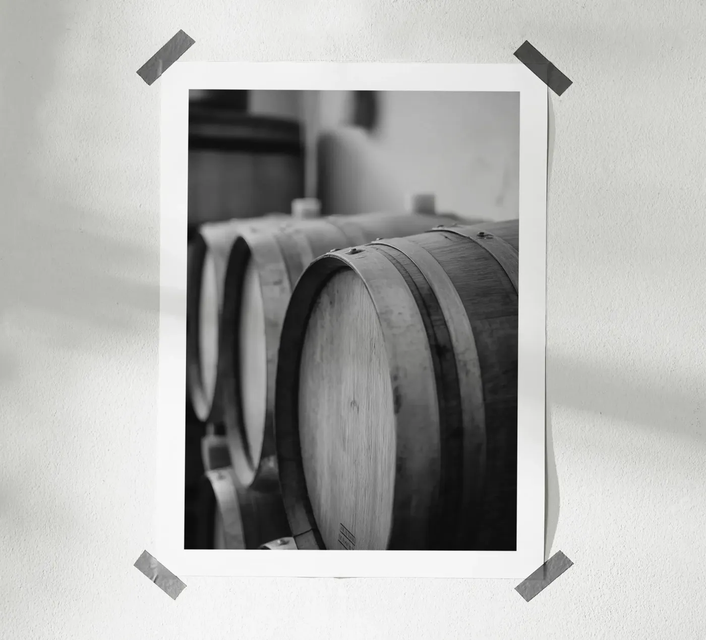 Eichenfässer Poster von Monochrome