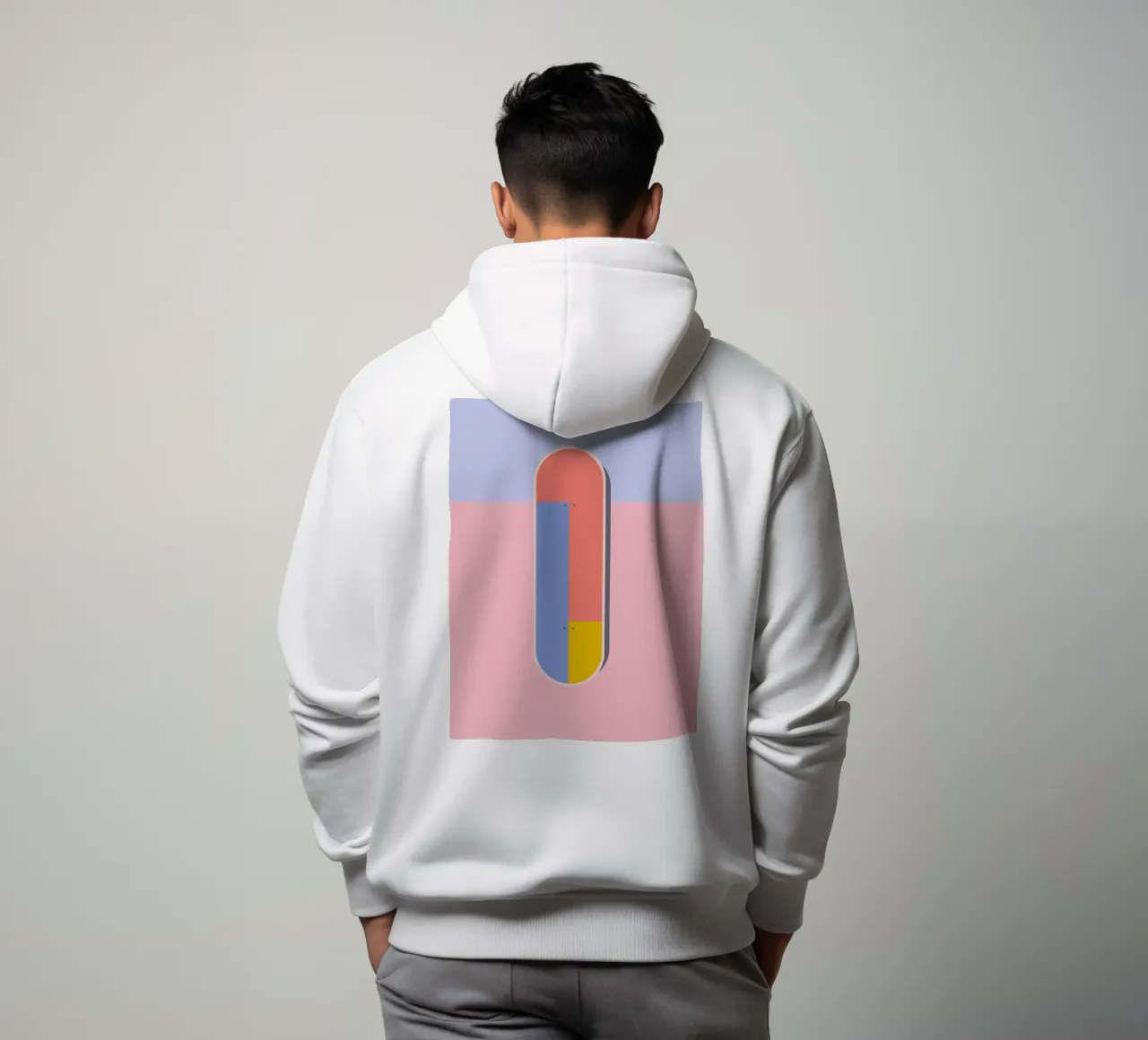 Color Blocks Skateboard 01 felpa con cappuccio da DARIA IVANOVNA