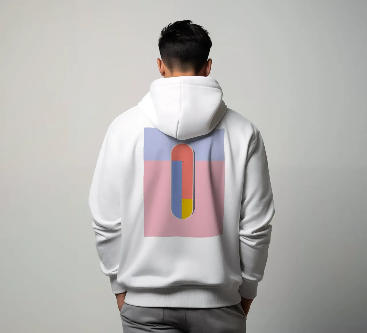 Color Blocks Skateboard 01 felpa con cappuccio da DARIA IVANOVNA