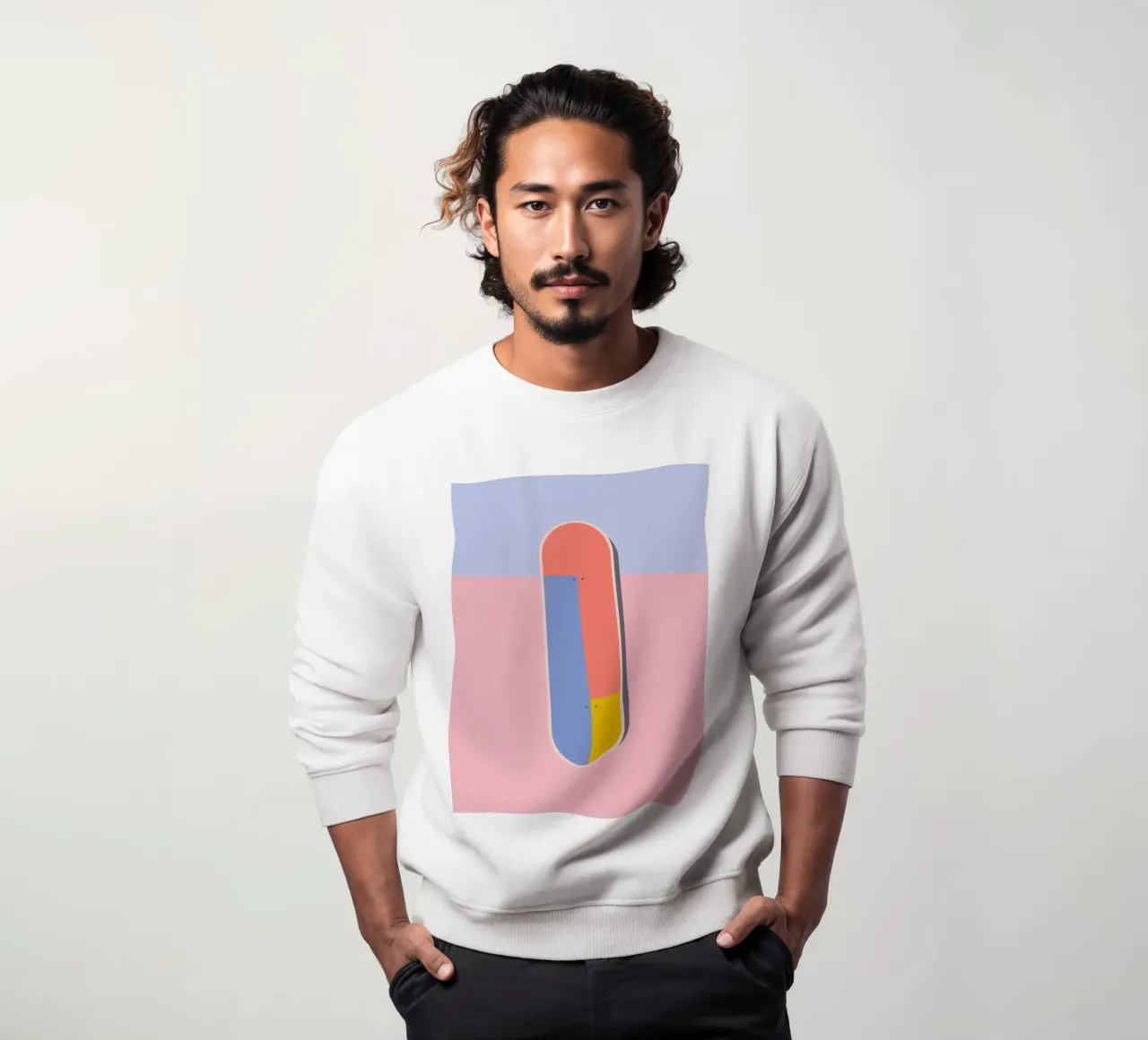 Color Blocks Skateboard 01 sweatshirt by DARIA IVANOVNA