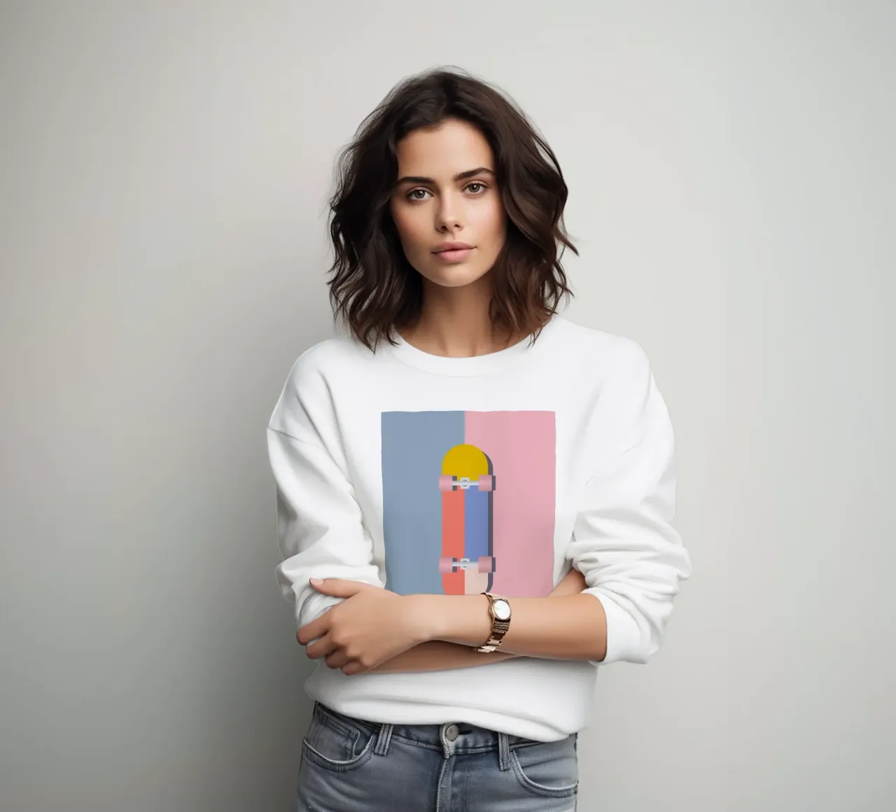 Color Blocks Skateboard 02 felpa da DARIA IVANOVNA