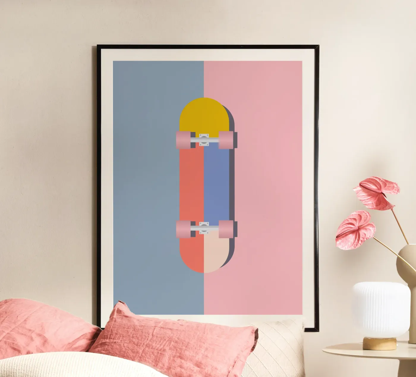 Color Blocks Skateboard 02 poster by DARIA IVANOVNA