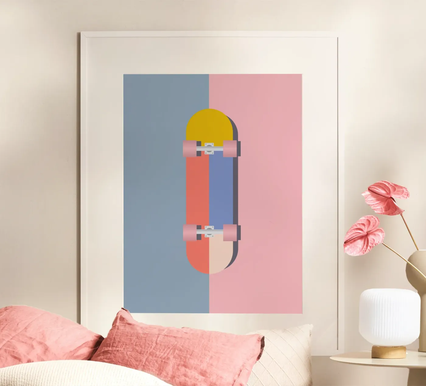 Color Blocks Skateboard 02 poster by DARIA IVANOVNA