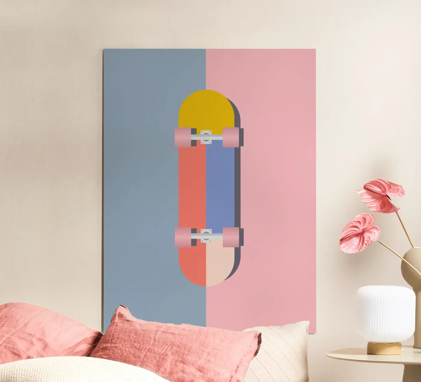 Color Blocks Skateboard 02 poster by DARIA IVANOVNA