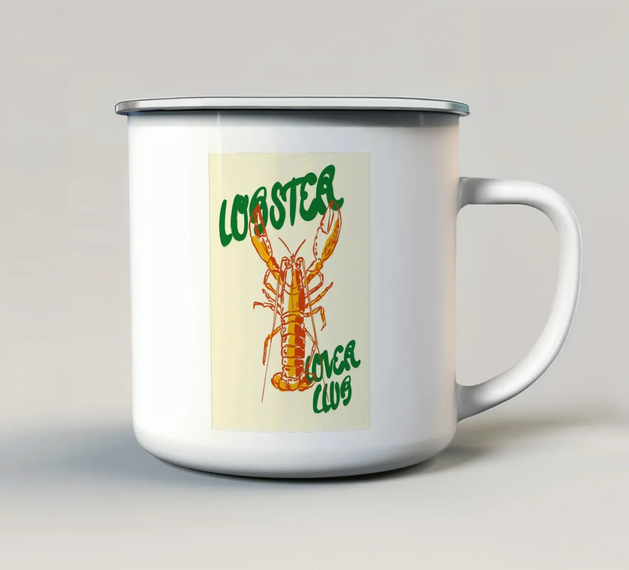 Boho Food 15 Lobster Club tazza in smalto da Boho Print Collection