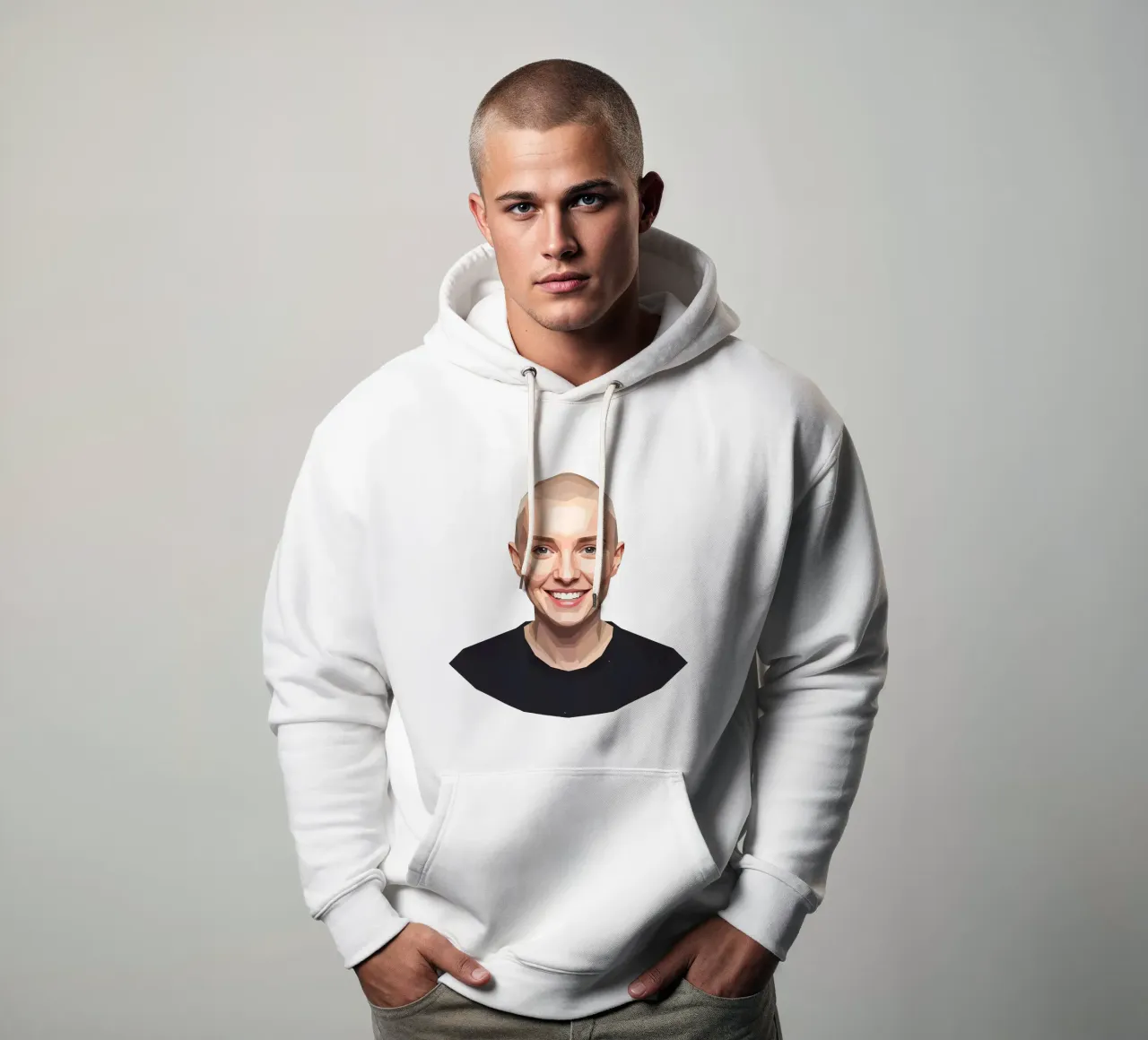 Sinéad O'Connor Lowpoly felpa con cappuccio da Low Profile