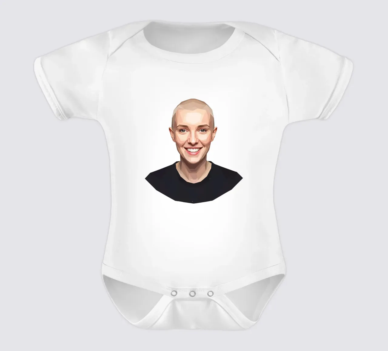 Sinéad O'Connor Lowpoly body neonato maniche corte da Low Profile
