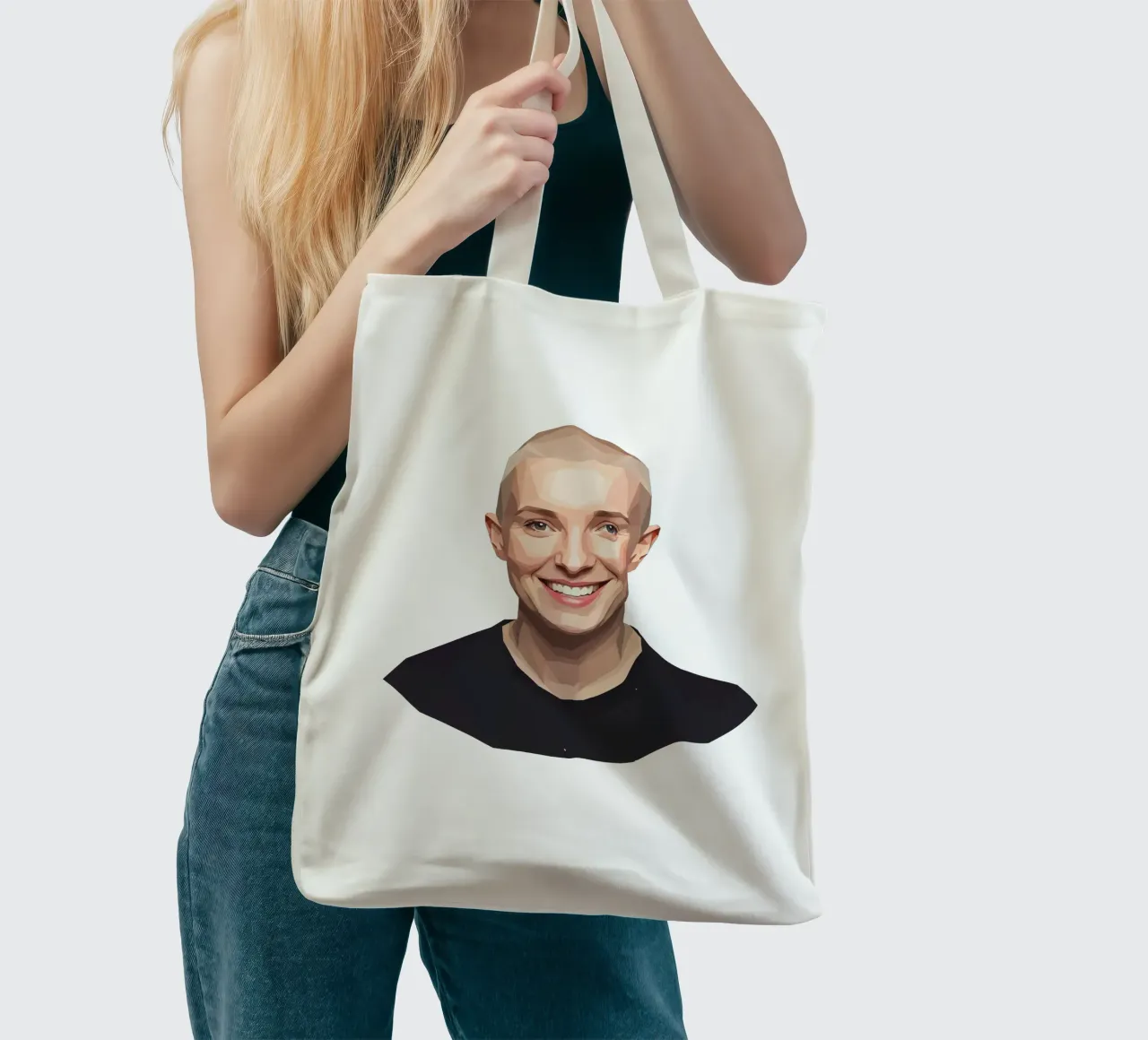 Sinéad O'Connor Lowpoly borsa in juta da Low Profile