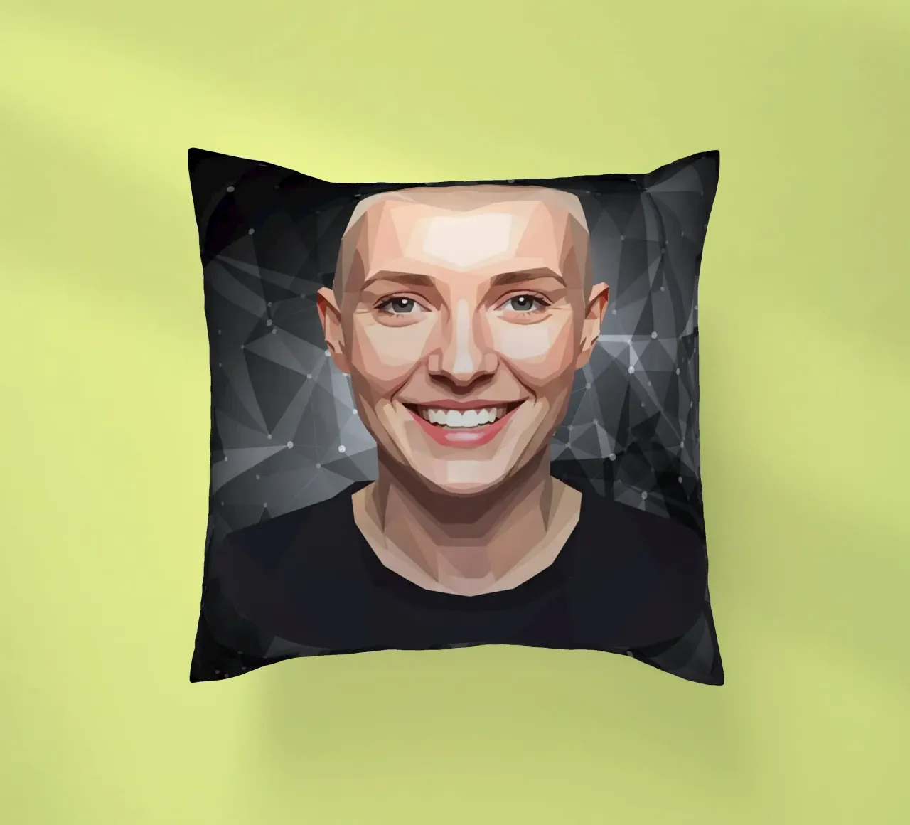 Sinéad O'Connor Lowpoly cuscino da Low Profile