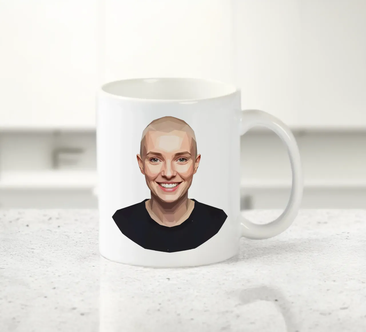 Sinéad O'Connor Lowpoly tazza in ceramica da Low Profile