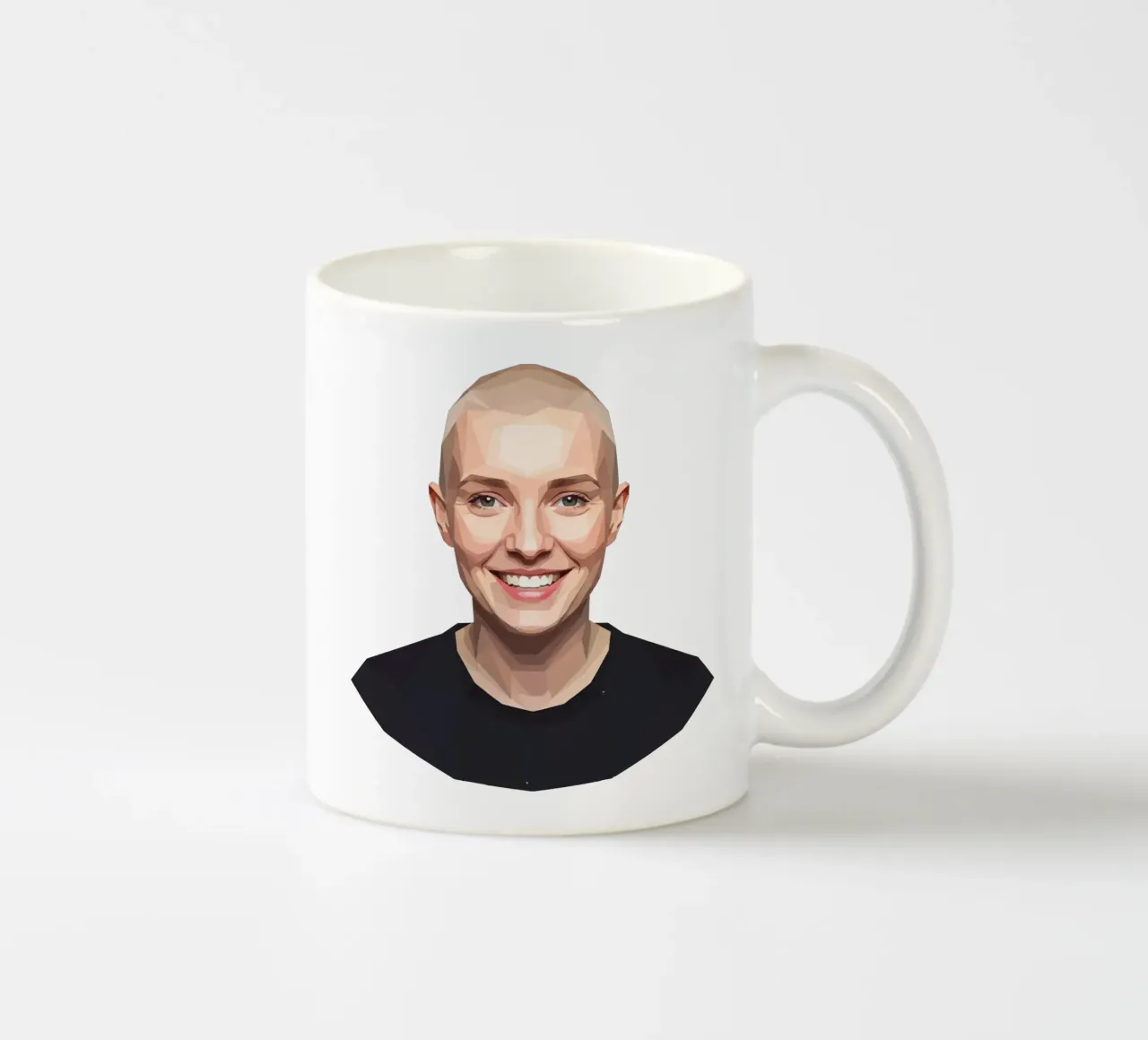 Sinéad O'Connor Lowpoly tazza in ceramica da Low Profile