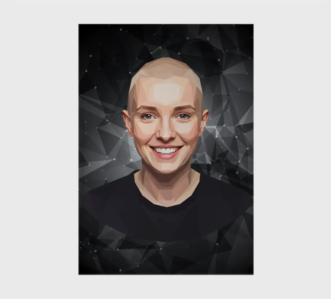 Sinéad O'Connor Lowpoly notebook by Low Profile