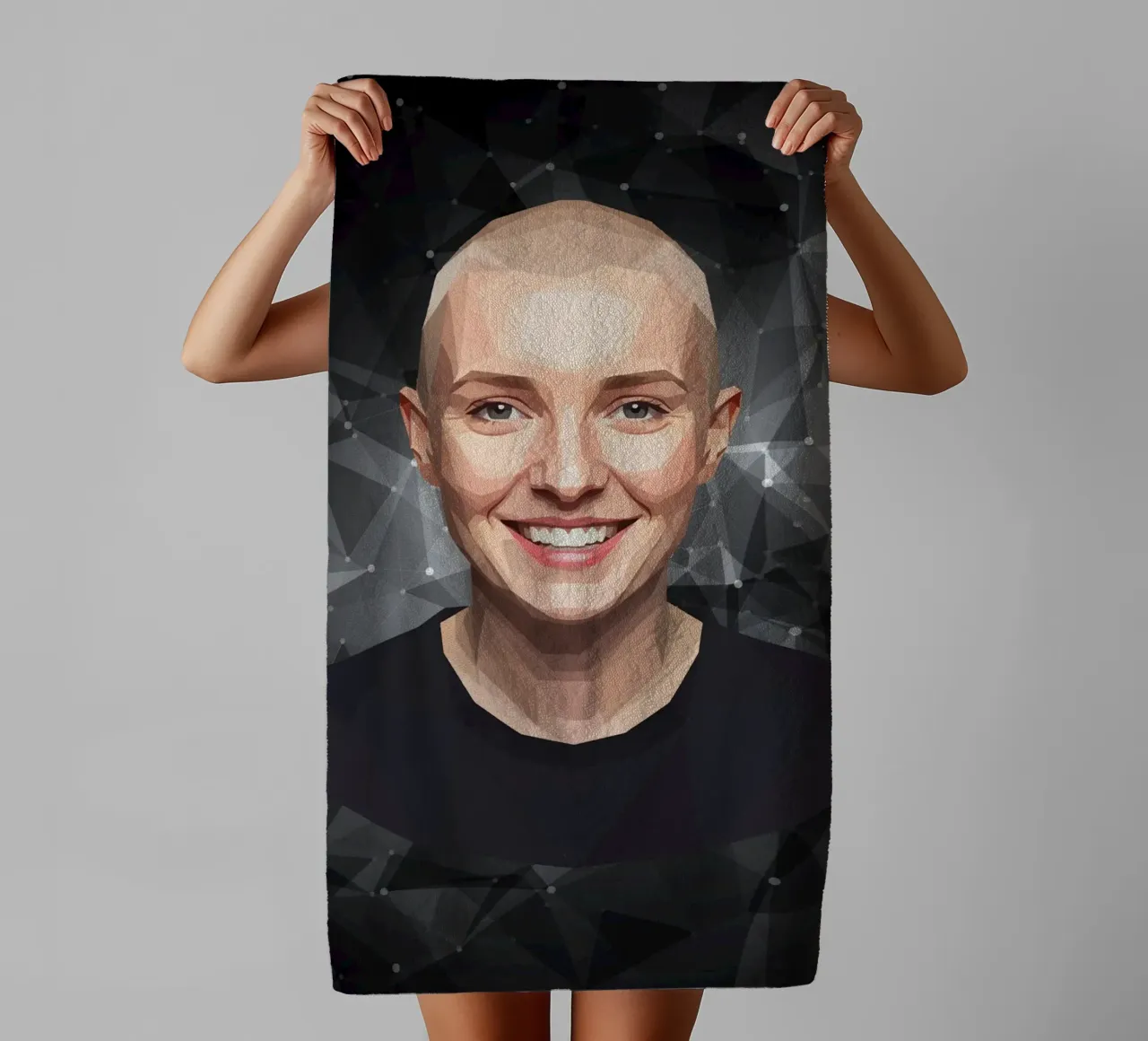 Sinéad O'Connor Lowpoly asciugamano da bagno da Low Profile