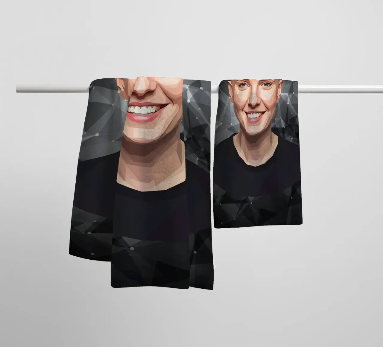 Sinéad O'Connor Lowpoly asciugamano da bagno da Low Profile