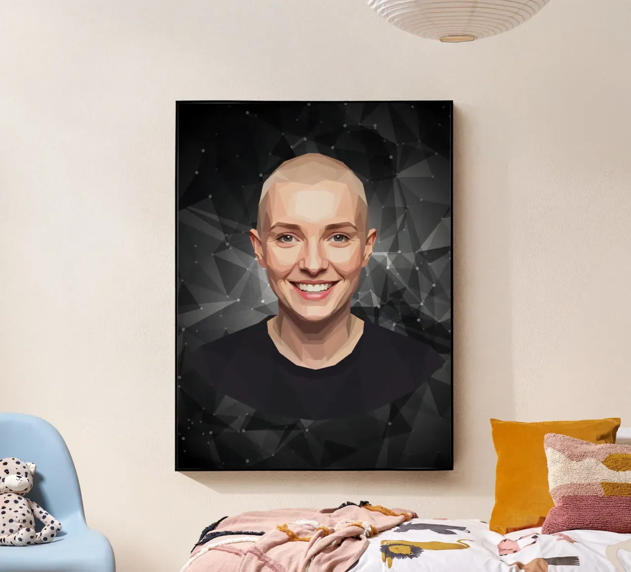 Sinéad O'Connor Lowpoly plexiglass da Low Profile