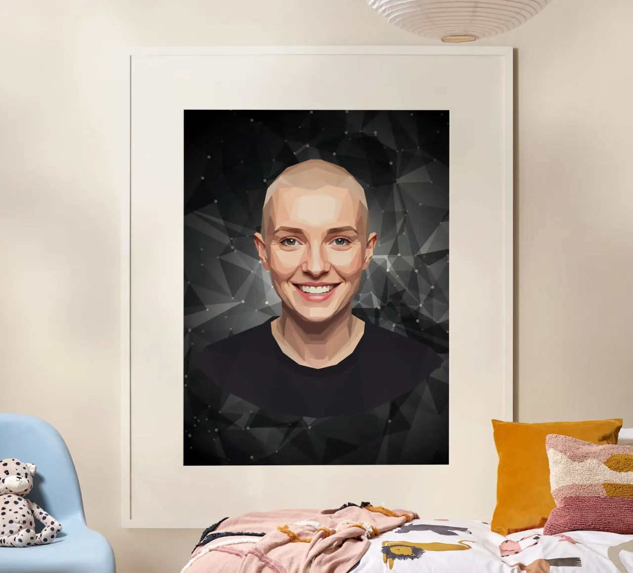 Sinéad O'Connor Lowpoly carta hahnemühle da Low Profile