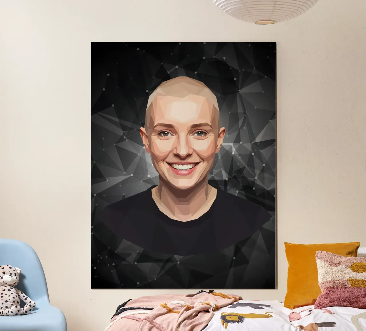 Sinéad O'Connor Lowpoly carta hahnemühle da Low Profile