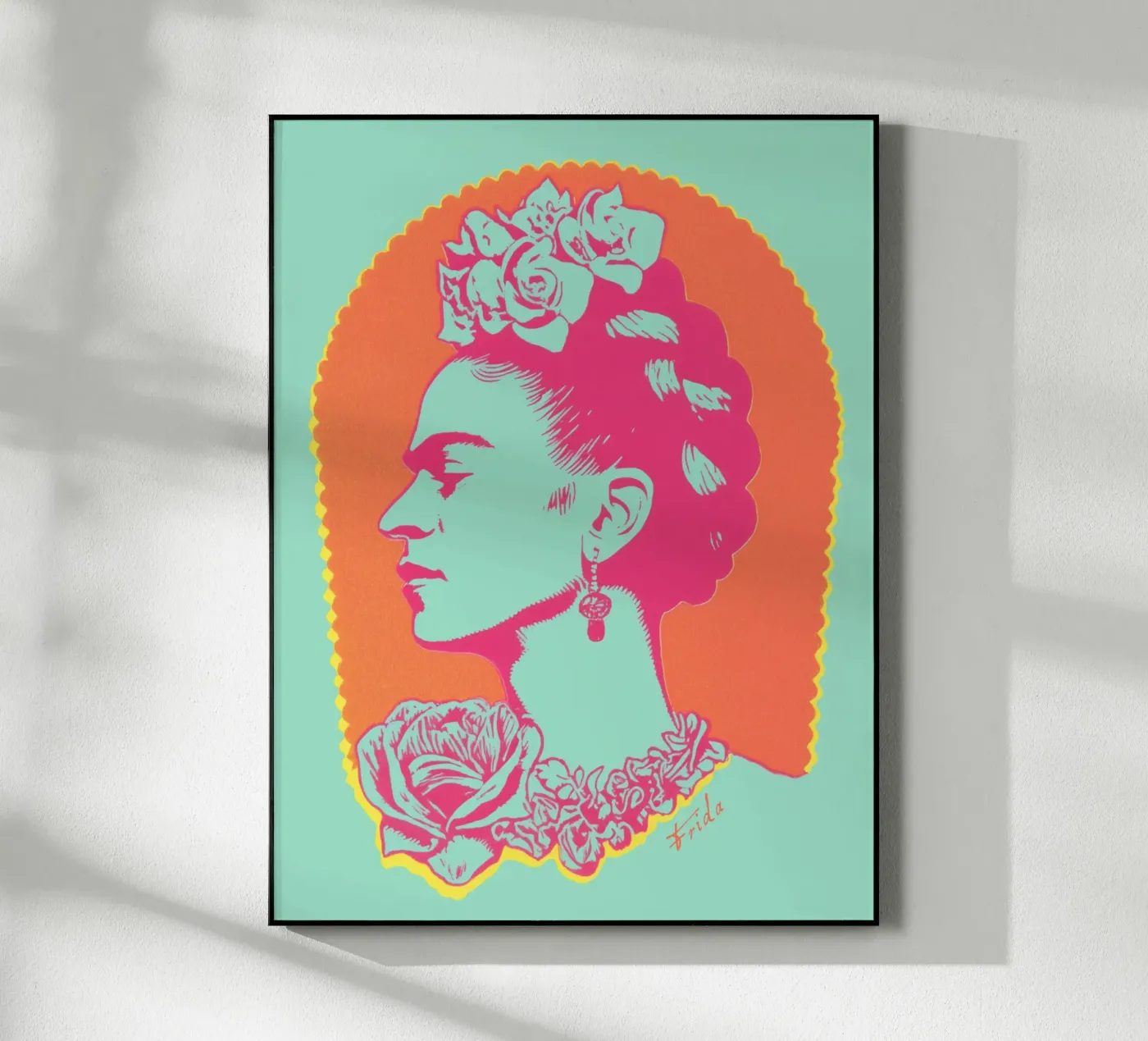 Frida luminosa di profilo plexiglass da Carina Pop & Pastell