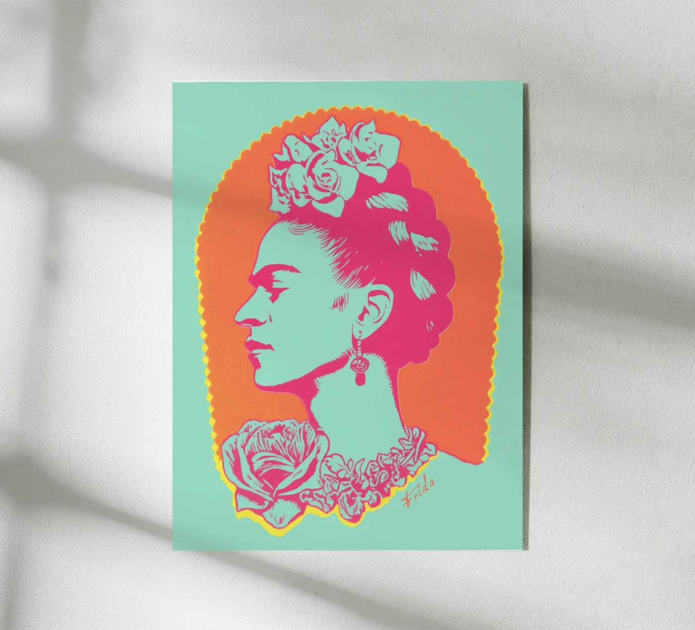 Frida luminosa di profilo plexiglass da Carina Pop & Pastell