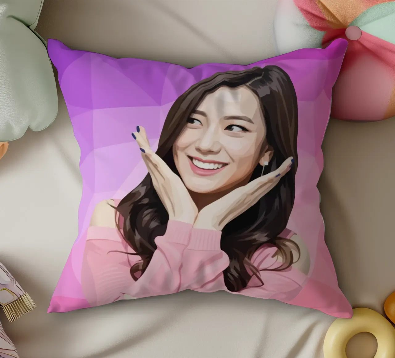 Kim Ji-soo Lowpoly cuscino da Low Profile