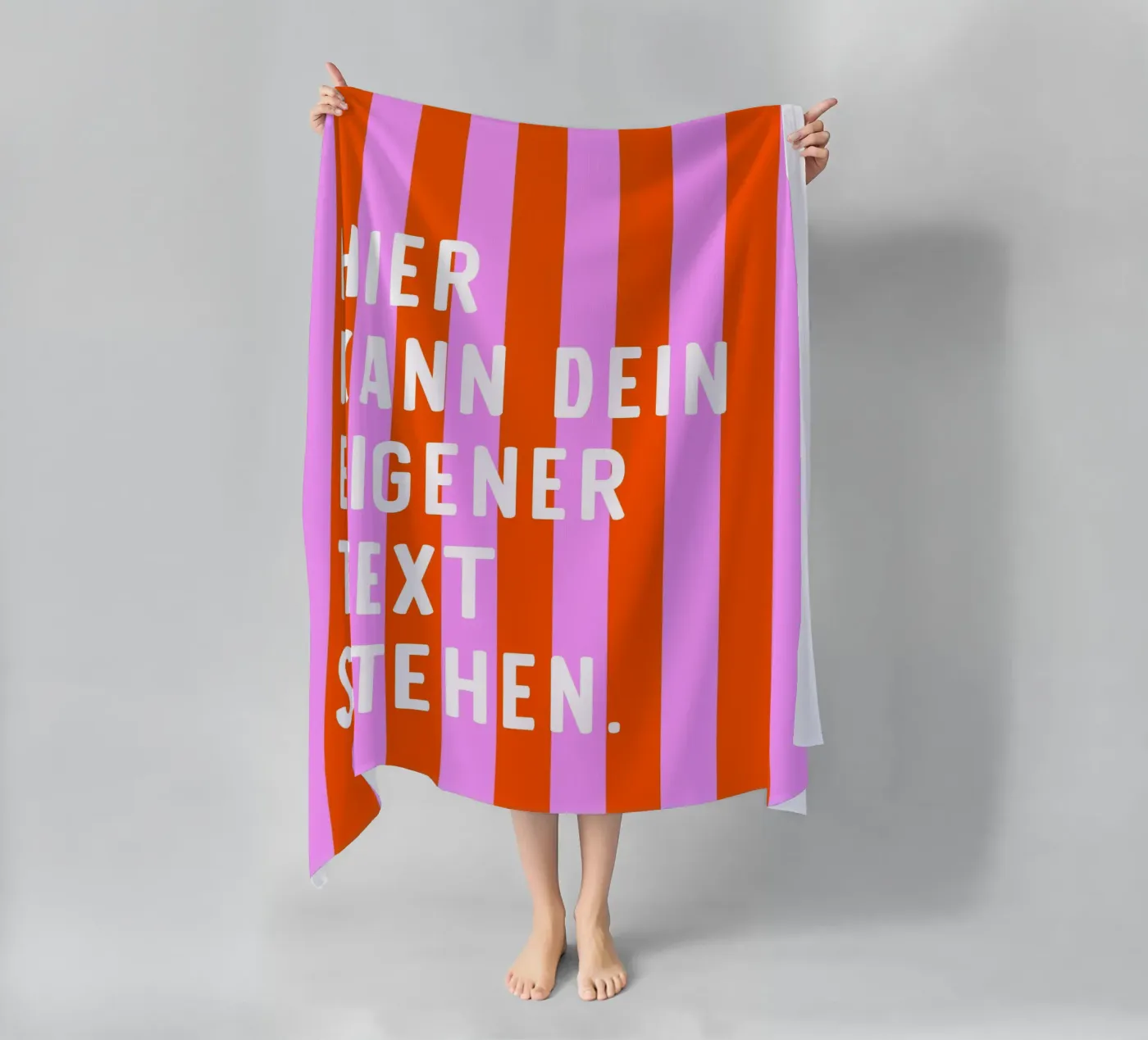 Textmotiv Stripes - personalisierbar/Farbvarianten serviette de plage de Ohkimiko