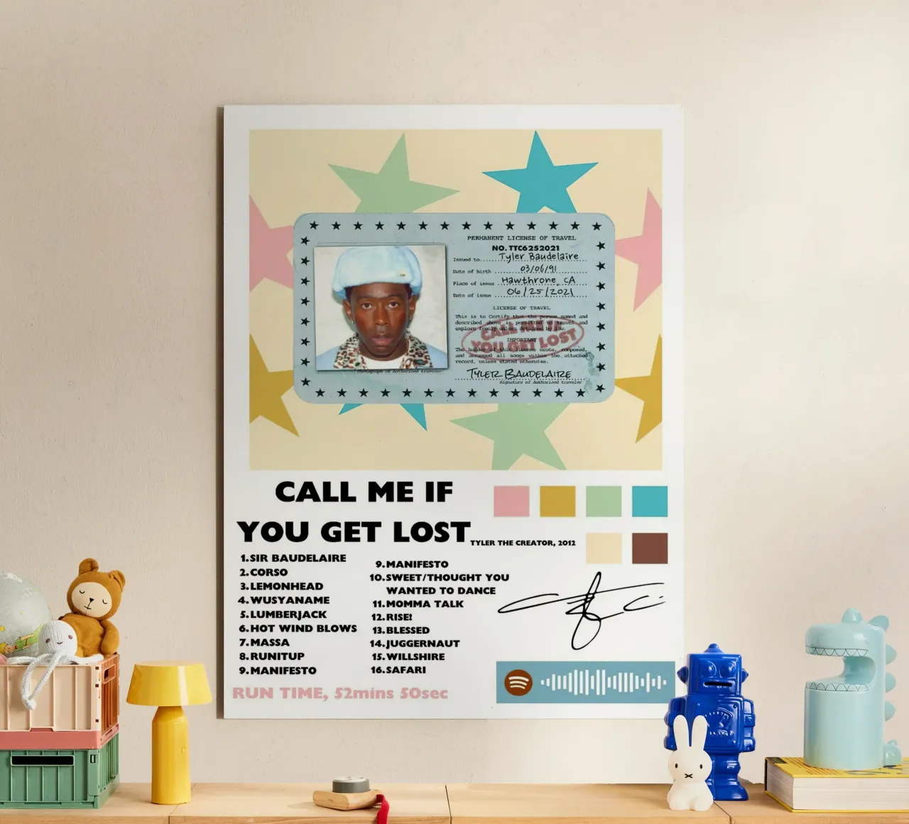 Tyler The Creator Call Me If You Get Lost pannello forex da Brook Soul King