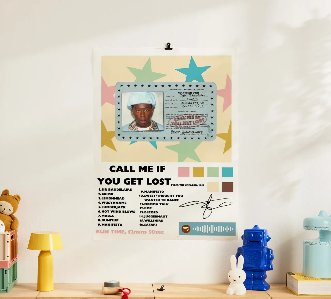 Tyler The Creator Call Me If You Get Lost poster da Brook Soul King