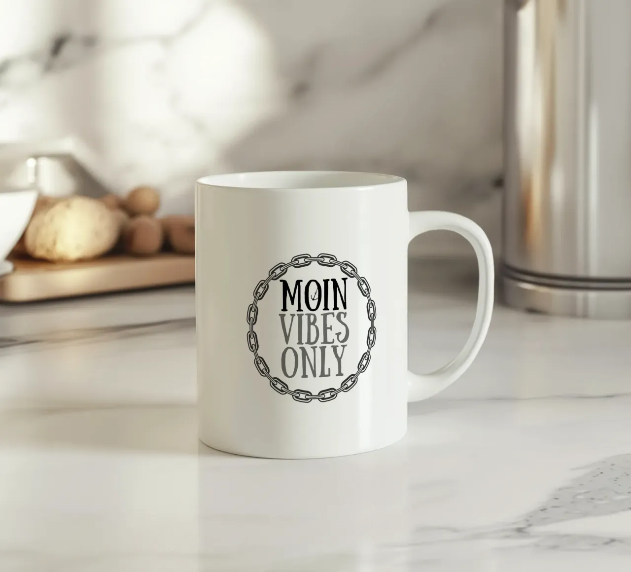 MOIN Vibes Only - Cooles Streetwear Design con Kettenrahmen tazza in ceramica da Fies&Fein