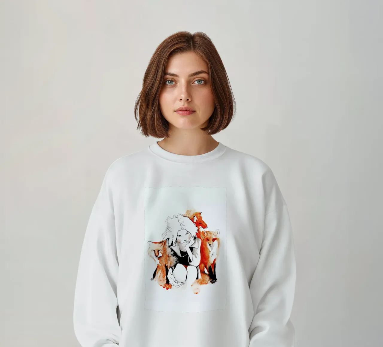 Foxy sweatshirt by Ina Stanimirova