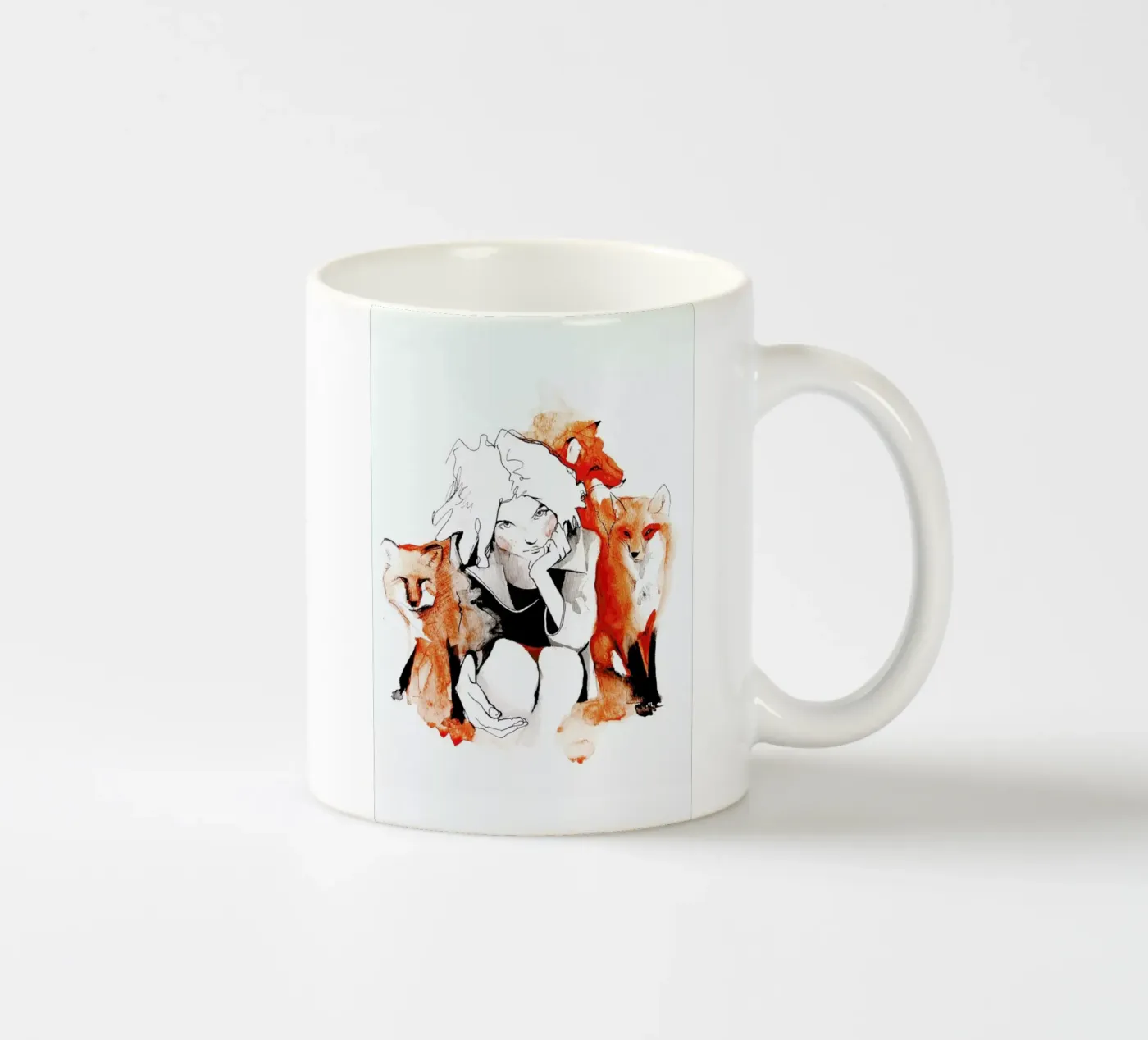 Foxy ceramic mug by Ina Stanimirova